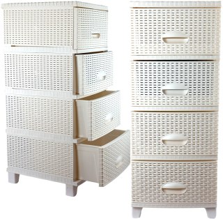 KOMODA RATTAN TURAN BIAŁA