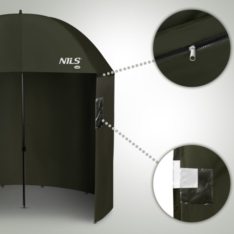 NC4702 PARASOL WĘDKARSKI Z BOCZNĄ OSŁONĄ NILS CAMP