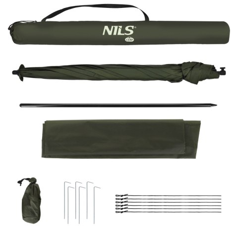 NC4702 PARASOL WĘDKARSKI Z BOCZNĄ OSŁONĄ NILS CAMP