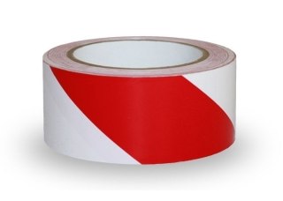 TAŚMA OSTRZEGAWCZA BIAŁO-CZERWONA 75MM*200M