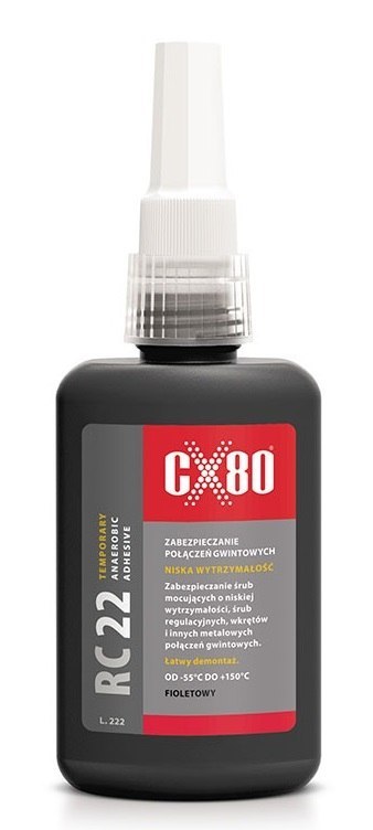 KLEJ RC22 ANAEROBOWY 10ML FIOLETOWY,NISKOWYTRZYMAŁE ZAB.GWIN