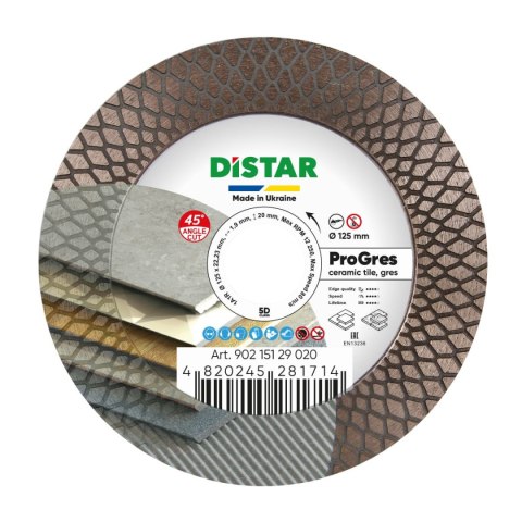TARCZA DIAMENTOWA PRO GRES 125*1,9*8/20*22,23