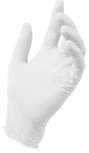 RĘKAWICE LATEXOWE BIAŁE 8% MEDASEPT ROZMIAR S