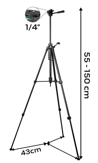 STATYW STALOWY 1.5M 1/4'