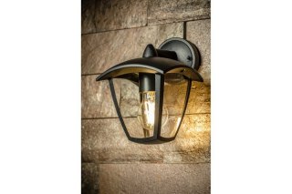 LAMPA OGRODOWA MARINA-AD KINKIET PROSTY DOLNY, CZARNA