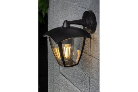 LAMPA OGRODOWA MARINA-AD KINKIET PROSTY DOLNY, CZARNA