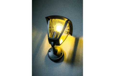 LAMPA OGRODOWA MARINA-AU KINKIET PROSTY GÓRNY, CZARNA