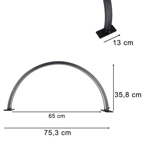 Lampa kosmetyczna LED bezcieniowa biurkowa do manicure paznokci łuk czarna