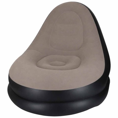 Fotel z podnóżkiem wypoczynkowy dmuchany sofa pufa pompka zestaw 2w1