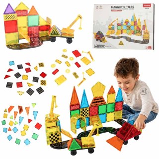 Klocki magnetyczne konstrukcyjne 3D budowa 90 elementów