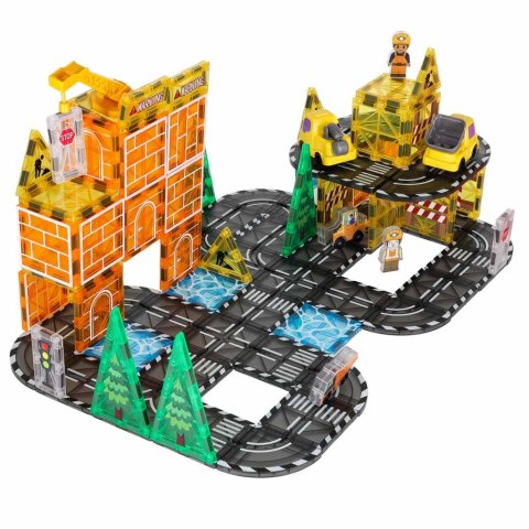 Klocki magnetyczne konstrukcyjne 3D budowa maszyny budowlane 92 elementy