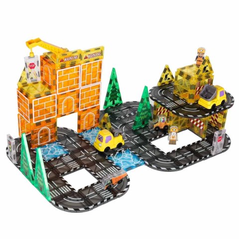 Klocki magnetyczne konstrukcyjne 3D budowa maszyny budowlane 92 elementy