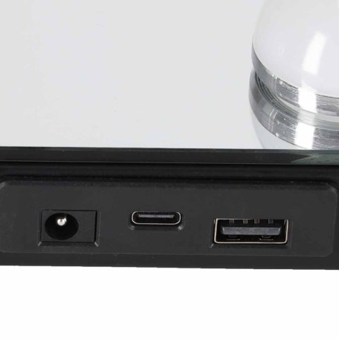 Lusterko do makijażu LED z 15 żarówkami kosmetyczne zoom x10 regulacja jasności