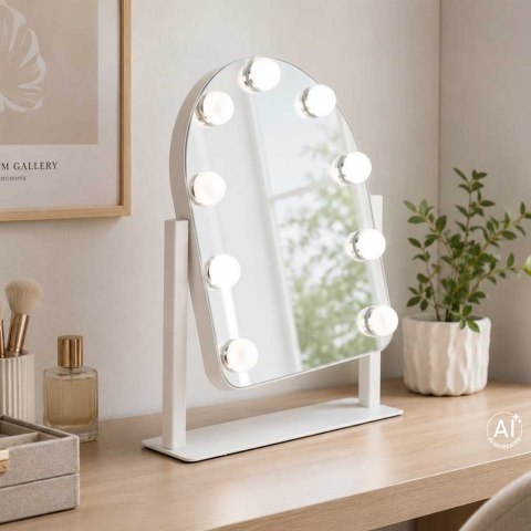 Lusterko do makijażu LED z 9 żarówkami podświetlane kosmetyczne