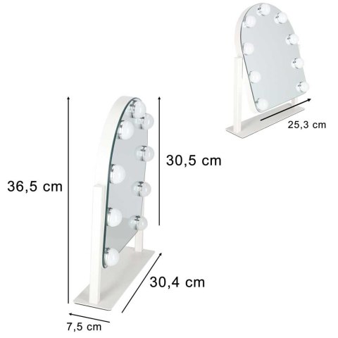 Lusterko do makijażu LED z 9 żarówkami podświetlane kosmetyczne
