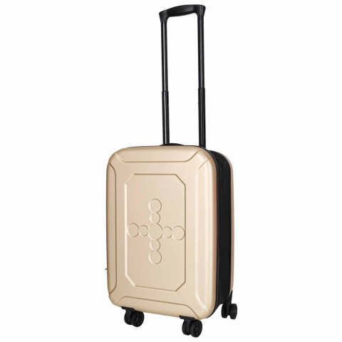 Walizka podróżna na kółkach ABS składana bagaż szampańska