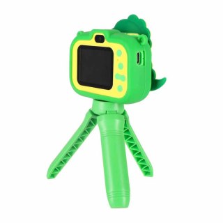 Aparat fotograficzny cyfrowy dla dzieci na statywie dinozaur zielony 8GB