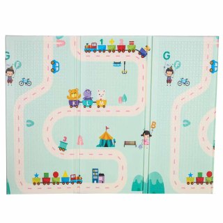 Mata edukacyjna piankowa dwustronna składana pandy ulica 180 x 200cm