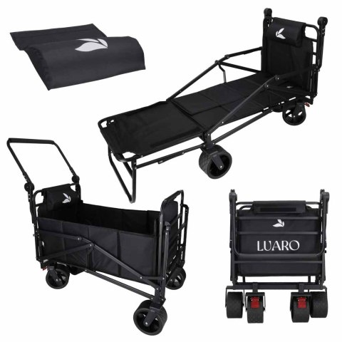 Wózek transportowy LUARO składany łóżko polowe 2w1