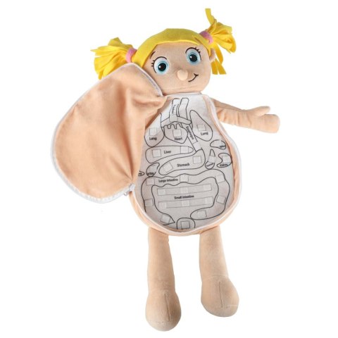 Lalka maskotka zabawka edukacyjna nauka anatomii dziewczynka