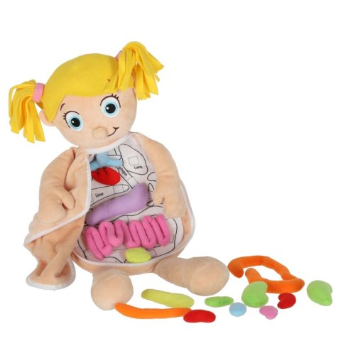 Lalka maskotka zabawka edukacyjna nauka anatomii dziewczynka