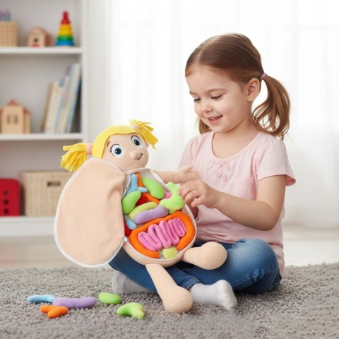 Lalka maskotka zabawka edukacyjna nauka anatomii dziewczynka