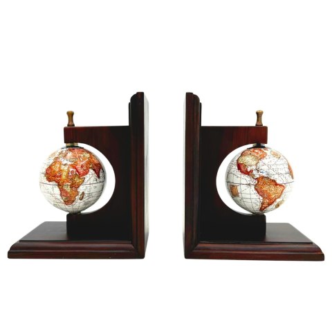 Bookend Podpórki do Książek Globusy - Prezent dla Podróżnika - NC2677C