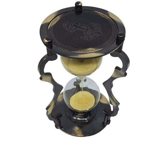 Elegancka Klepsydra Dekoracyjna Mosiężna 5 min - NC2677