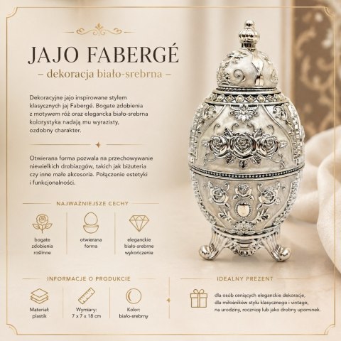 Jajo Fabergé Srebrne Otwierane - SRWS