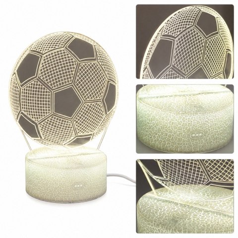 Lampka nocna Piłka - Prezent dla Piłkarza Gadżet - 3 kolory - P107