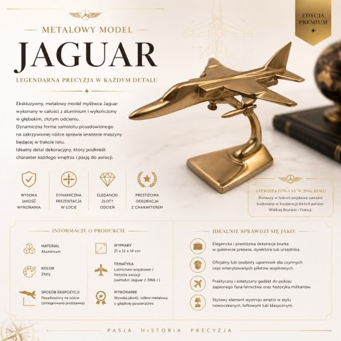 Metalowy Model Myśliwca Jaguar Samolot Prezent dla Pilota - JAG