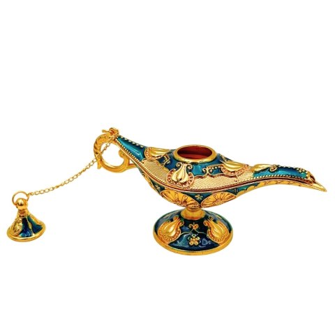 Dekoracyjna Lampa Alladyna Metalowa Granatowo-Złota 12cm - LAB12