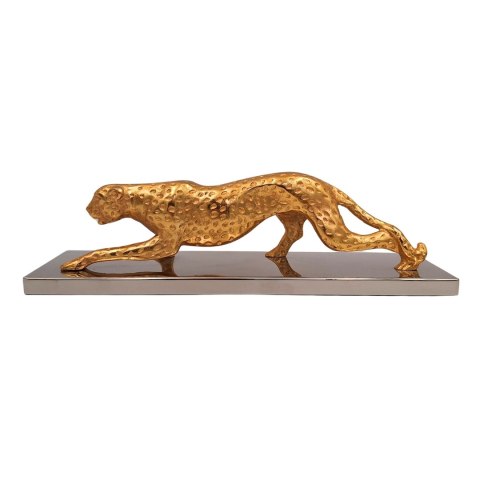 Elegancka Figura Dekoracyjna Lampart Złoty 42cm Glamour Loft Prezent