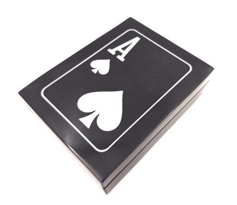 Elegancki Zestaw Kart do Gry w Pudełku z Żywicy i MDF - G1228