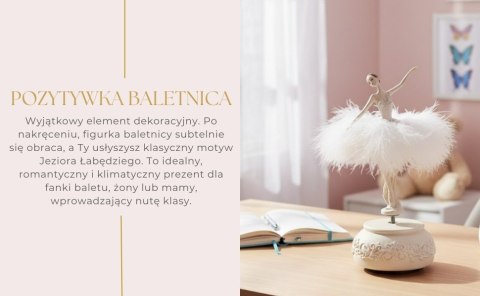 Pozytywka Baletnica Królowa Śniegu Ruchoma 23,5 cm - MP-19009