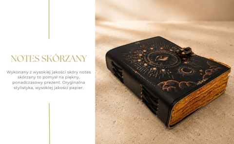 Notes Skórzany Retro Wszechwidzące Oko - 200 stron - Skóra Kozia - AH19