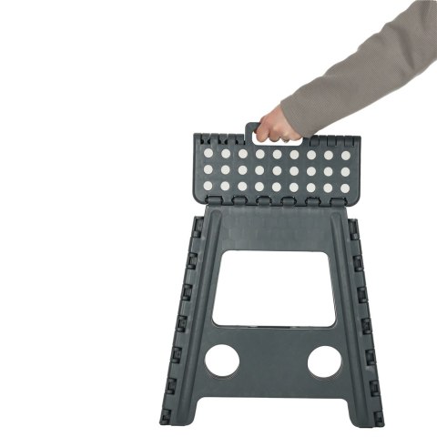 Stołek taboret składany antypoślizgowy 39,5 cm ciemny szary