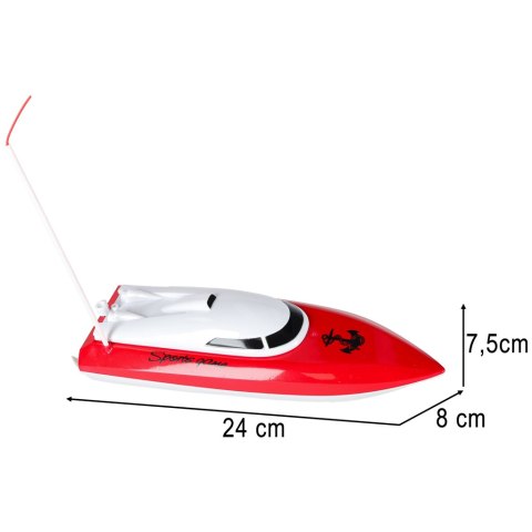 Łódź zdalnie sterowana na pilota RC 4CH mini CP802 czerwona