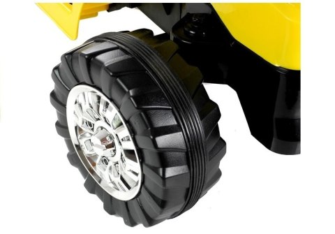 Traktor Koparka Na Akumulator ZP1005 Dla Dzieci Z Ruchomą Łyżką Żółta