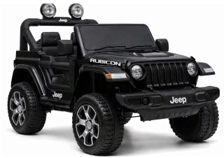 Auto na Akumulator Jeep Rubicon Światła LED MP3 Pilot 4x4 Czarny