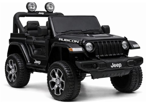 Auto na Akumulator Jeep Rubicon Światła LED MP3 Pilot 4x4 Czarny