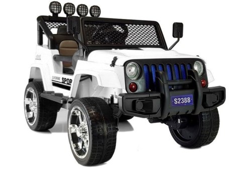 Auto na Akumulator S2388 Pilot Światła LED Radio Jeep Biały 4x45W