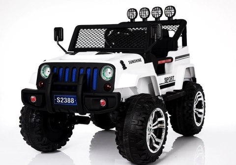 Auto na Akumulator S2388 Pilot Światła LED Radio Jeep Biały 4x45W