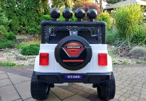 Auto na Akumulator S2388 Pilot Światła LED Radio Jeep Biały 4x45W