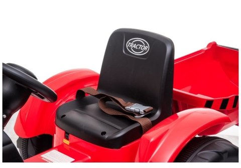 Traktor na Akumulator z Przyczepą CH9959 Światła LED Pilot Radio Czerwony