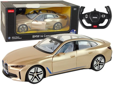 Auto BMW I4 Samochód Zdalnie Sterowany RC Rastar Złoty 1:14