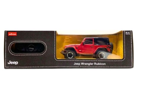 Auto JEEP Wrangler JL Rubicon Zdalnie Sterowany RC Rastar Czerwony 1:24