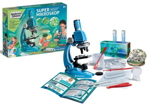 Zestaw Naukowa Zabawa Super Mikroskop Język Polski Clementoni 50755
