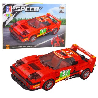 Klocki Konstrukcyjne Auto Robot 2w1 Czerwony Napęd 329 el.