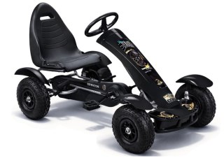 Sportowy Gokart Na Pedały F618 Pomowane Koła Obciążenie 50kg Czarny